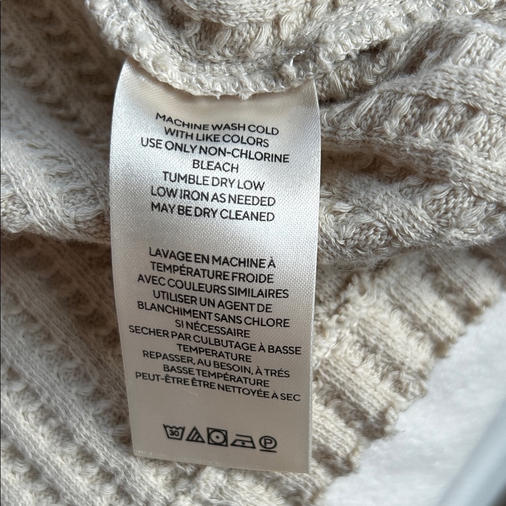 Free People Juicy Cream Cowl Neck waffle Knit - Picture 5 of 6